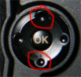 camera buttons to navigate up and down