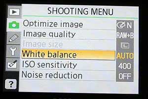 white balance camera setting