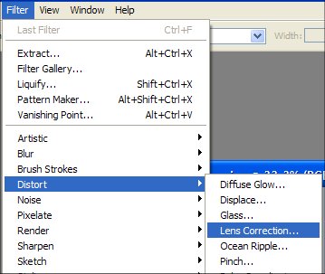 Photoshop lens correction