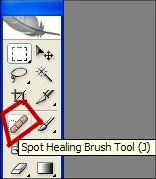 spot healing brush Photoshop