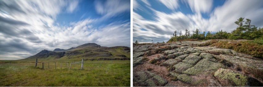 Slow moving clouds image